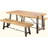 Melini 4 - Person Acacia Metal Patio Dining Set with Rectangular Table