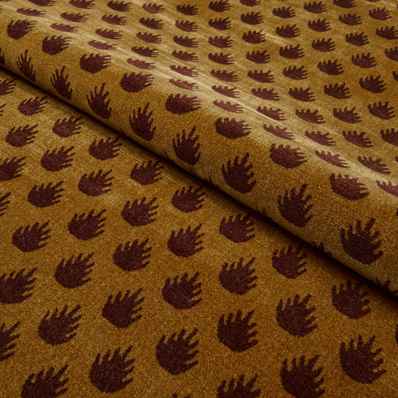 Tissu de couronnement en velours, Bronze