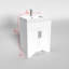 Ensemble de meuble-lavabo autoportant blanc mat avec comptoir en quartz de Carrare 24 po Aurilla-1377592117-1377592123