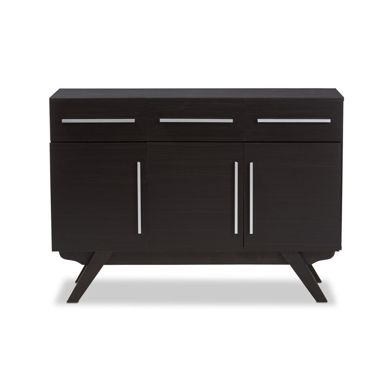 Walkowiak 119Cm Wide 3 Drawer Sideboard, Espresso Brown