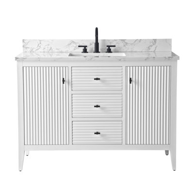 48'' Single Bathroom Vanity with Engineered Marble Top