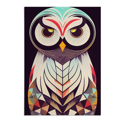 XV1022-4866X Unique Owl Art No.5 Abstract - Print