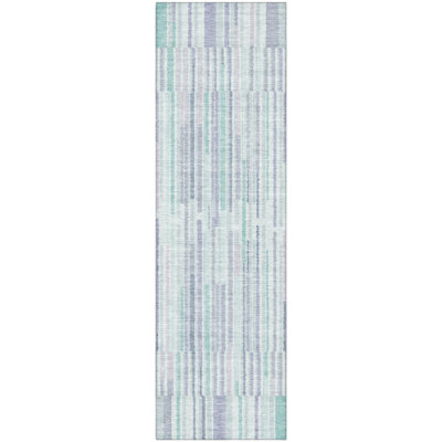 Premium Machine Washable Mayfield AMF2102 Striped Rug