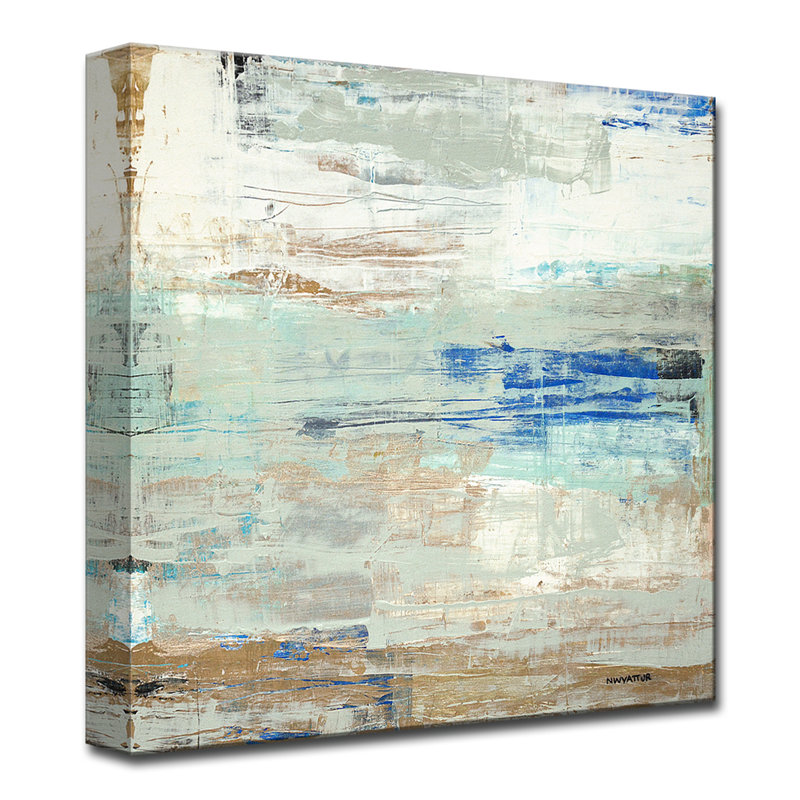 «Shore Break» par Norman Wyatt Jr. - reproduction sur toile tendue, H 12 po x l 12 po x P 1,5 po
