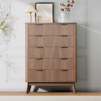 Fluted 5 Drawers Dresser