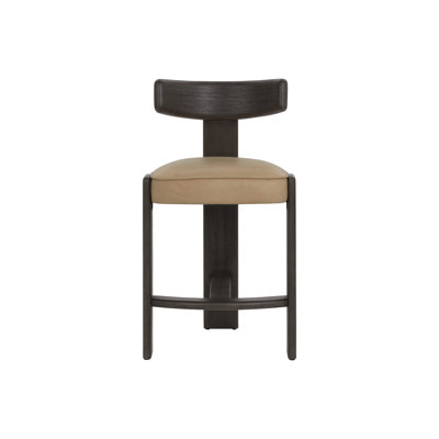 Horton Upholstered Stool with Solid Wood Frame