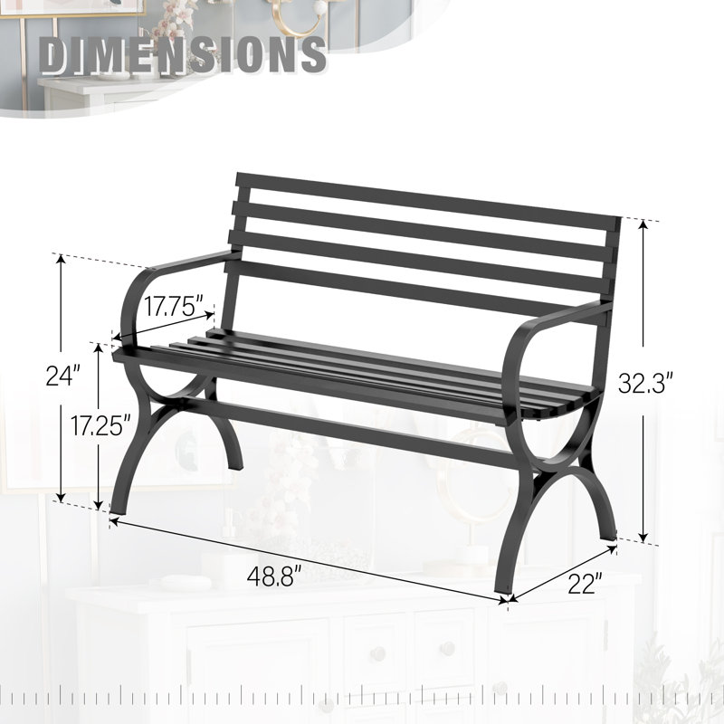 Banc d'extérieur en métal Ariyanah