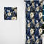 Fleurs indigo foncé au clair de lune - Rideau floral - Rideau floral obscurcissant - 1 panneau-107564011