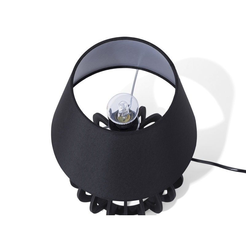 Etowah Wood Table Lamp, Black