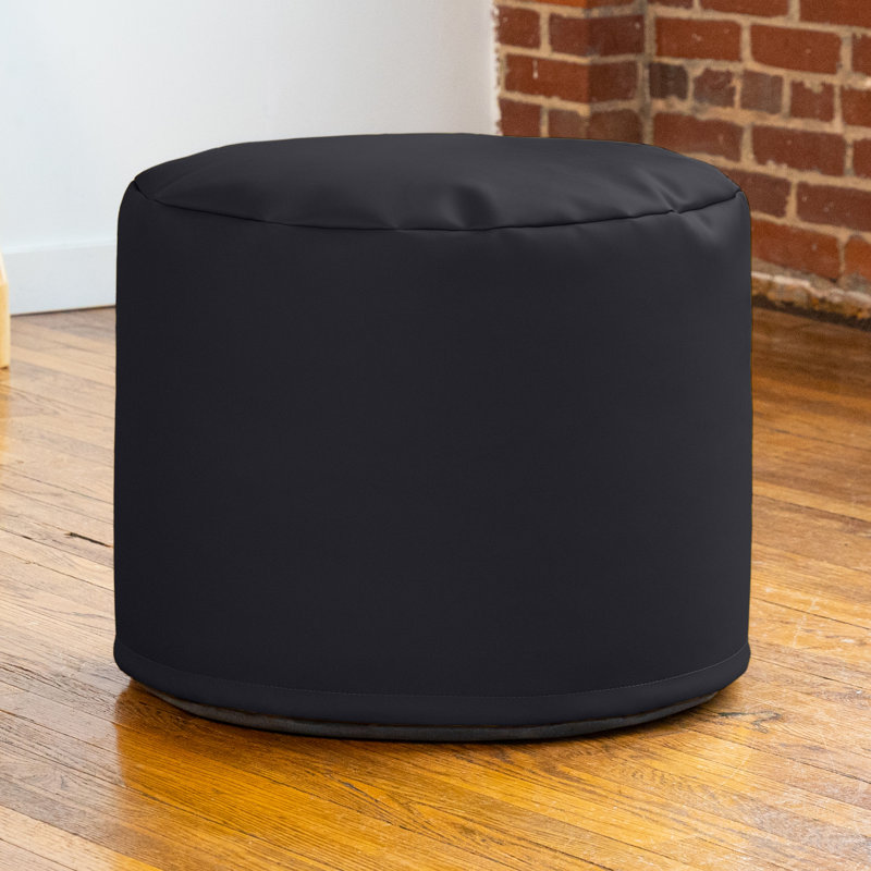 Pouf modulaire 21 po Spring, Similicuir noir