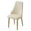 Chaise de salle à manger avec pieds en métal et cuir blanc (2 pièces)
