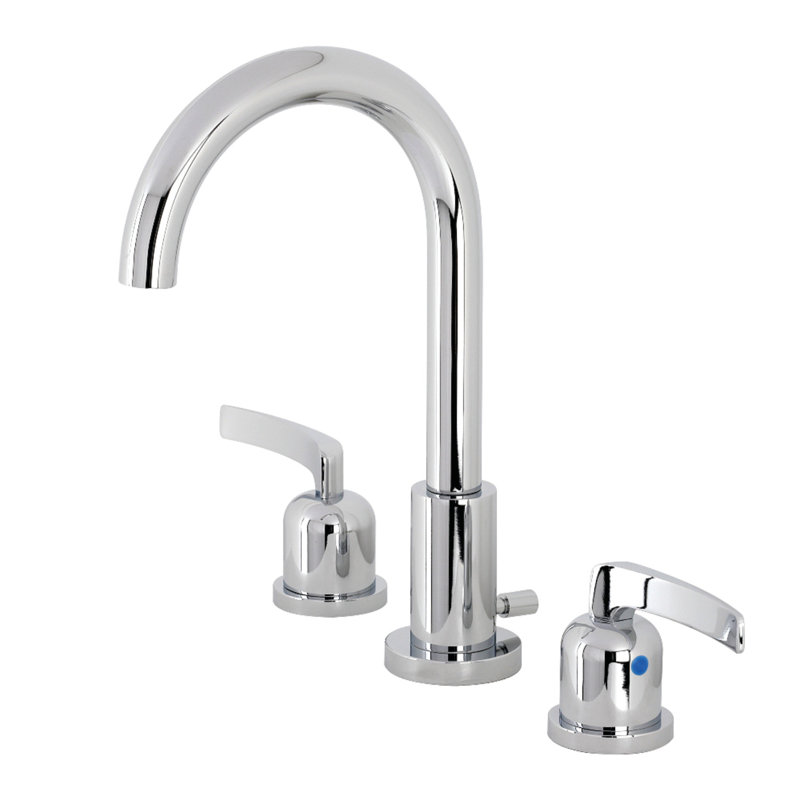 Centurion Widespread Bathroom Faucet with Drain Assembly, Polished Chrome