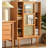 Mid Century Natural Rattan And Fluted Glass Sideboard