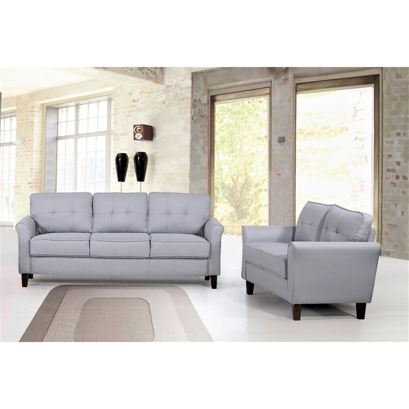 Light Grey 3-Seater Sofa