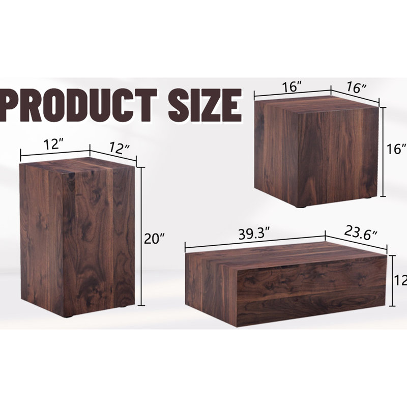 Simple Walnut Coffee Table - Warm Atmosphere Elegant Centerpiece