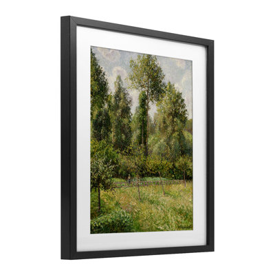 Poplars, paysage classique, reproduction encadrée sous verre, design par Camille Pissarro