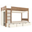 Lit superposé en bois massif avec 4 tiroirs de rangement et garde-robe intégrée-1290285598-1290285597
