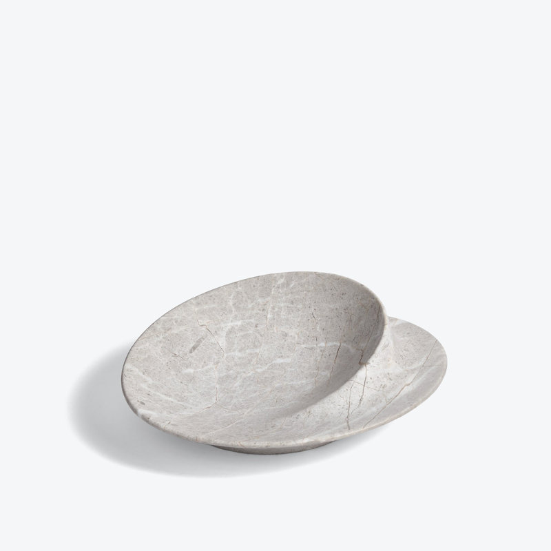 Swirl Bowl, Small, Grey, 9.8"W x 7.4"D x 3.1"H, Gray