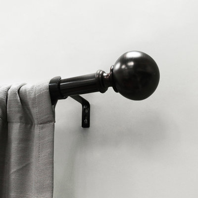 Galiena 1" Ball Adjustable Single Curtain Rod Oil Rubbed Bronze