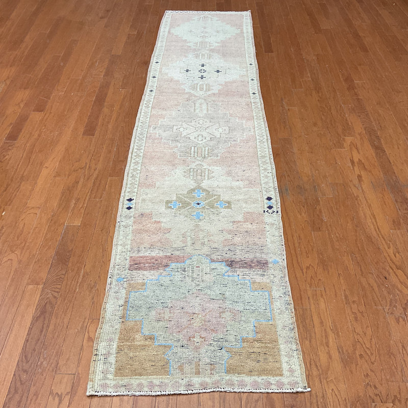  Handmade Turkish Oushak Wool Runner