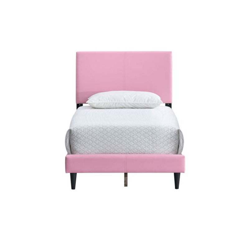 Modern Platform Bed Frame, Twin, Pink