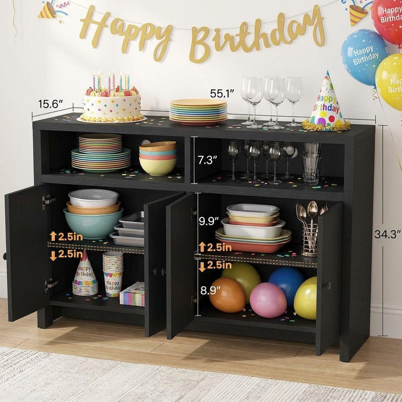 140cm Sideboard, Black