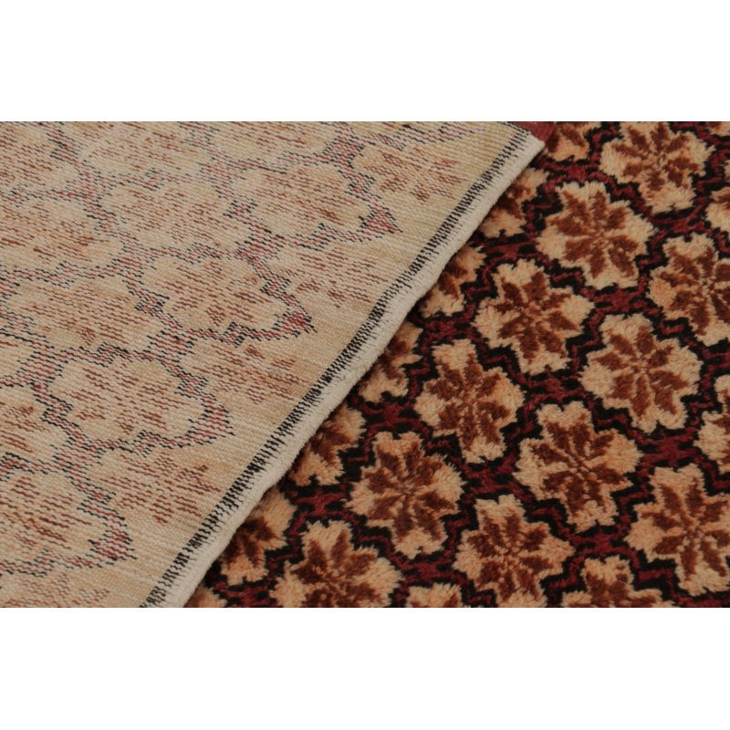 Vintage Turkish Tulu Runner, Deep Red Field With Floral Patterns - Rug & Kilim