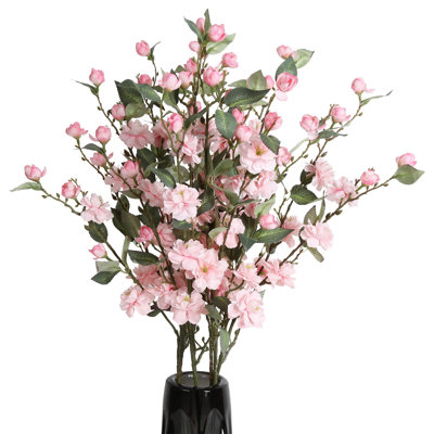 6 Pcs Silk Blossom Fake Flowers Branches Artificial Camellia Flower With Long Stems For Home Decor And Wedding Arrangements, Party Table Centerpieces Decorations