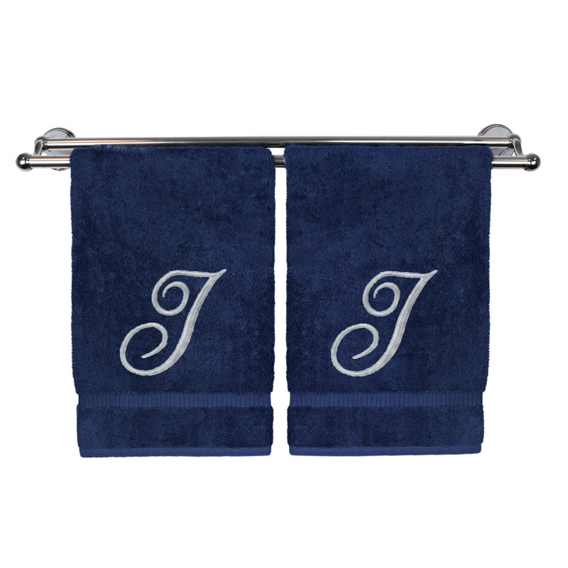 Super Plush Washcloth, Navy/Silver, I