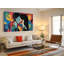 «Triptych Canvas Wall Art», ensemble d'art géométrique Triptych - toile abstraite colorée pour décoration romantique - œuvre d'art-517859497