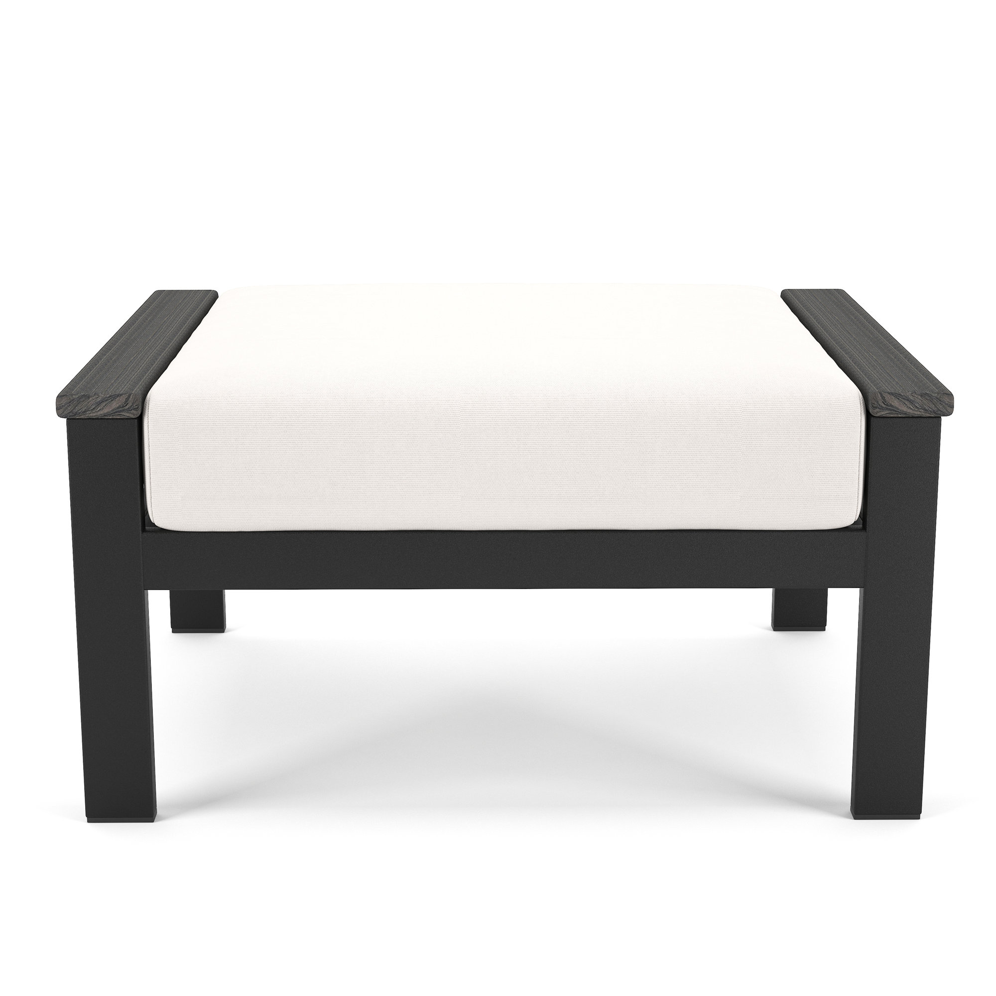 Townsend Outdoor Ottoman with Sunbrella Cushions, Canvas White Sunbrella® Canvas