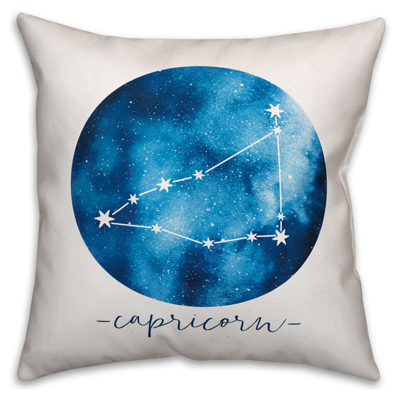 Capricorn Zodiac Sign Throw Pillow