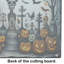 Pet Cemetery Spooky Halloween Glass Cutting Board Large