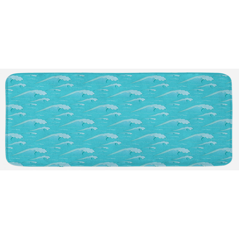 Coastal Polyester Kitchen Mat