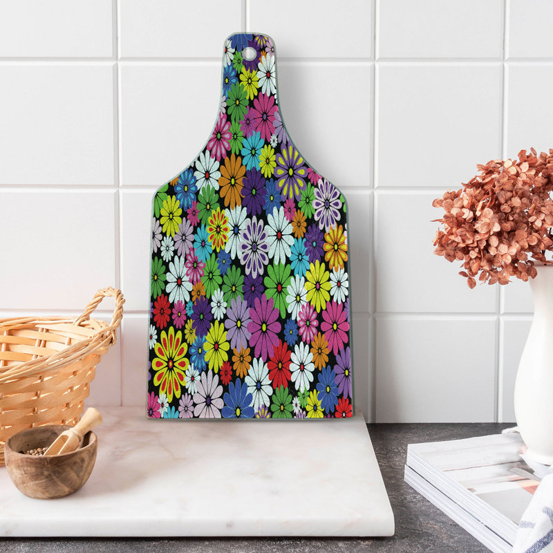 Multicolore planche à découper en verre trempé coloré Ambesonne