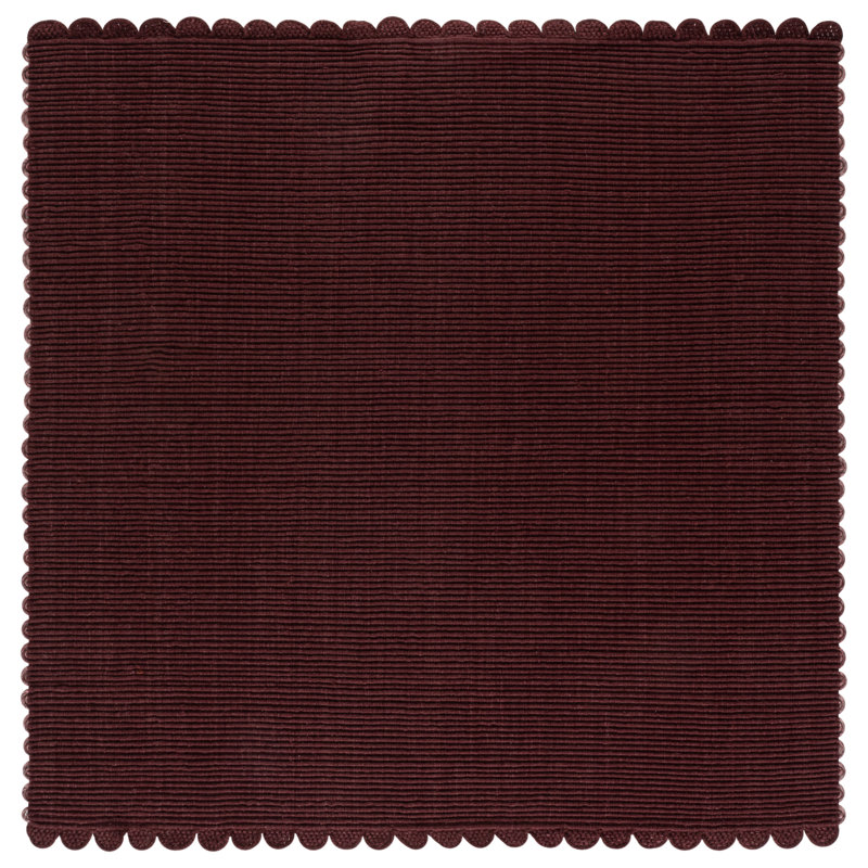 Montauk 323, 85% laine tissée à la main; Tapis rayé 15% coton recyclé, Square 6'