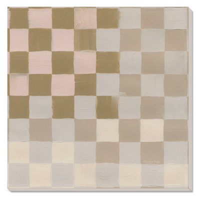 Millenial Checkers Decorative Heat Tolerant Stone Trivet 8" Square