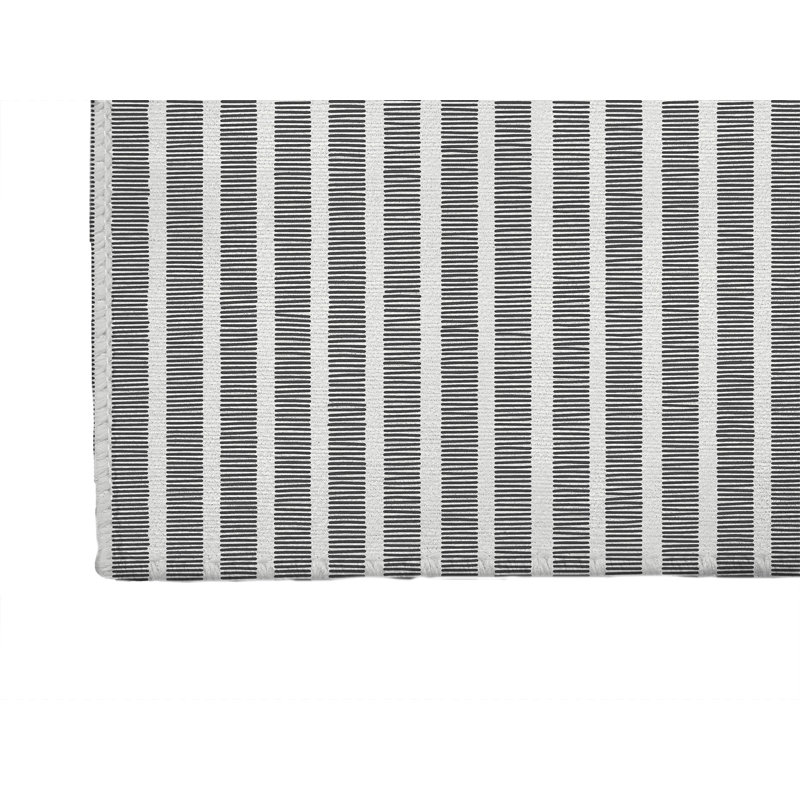 Tapis de bureau léger Comb Comb, Ivoire/gris anthracite, L 3 pi x L 2 pi  
