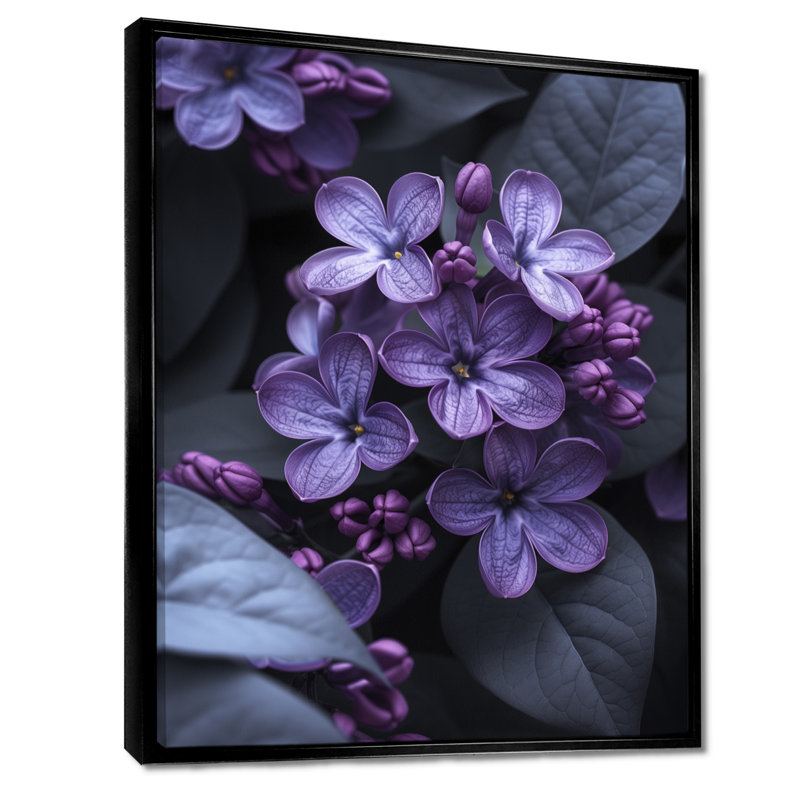 Photo de beauté mauve lilas monochrome - décoration murale lilas, H 12 po x l 20 po, Toile tendue