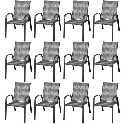 Costway Stacking Patio Dining Armchair
