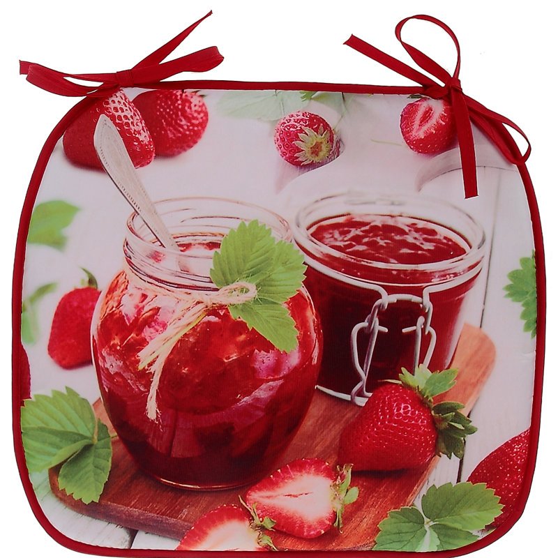 Coussin de chaise de salle à manger d’intérieur fraise