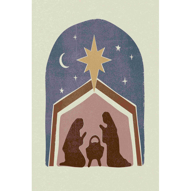Boho Nativité I - impression sur toile tendue, H 18 po x l 12 po