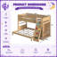 Lit superposé Benedict Kids avec garde-robe intégré, espaces de rangement et conception ludique d'escalade - Fabrication en bois massif pour la sécurité et le plaisir-1388092477-1388092479