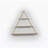 Moset Floating Wall Decor Wall Mounted Rustic Decorative Hanging Metal Bracket Triangle Shelf for Books, Oak/Yellow