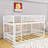 Queen Over Queen Wooden Bunk Bed With Slats And Guardrails-724369243