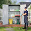 64 Cu.ft Vertical Storage Sheds Outdoor Waterproof With Shelves And Floor