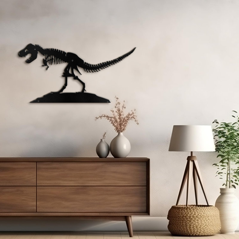 Décoration murale en métal, H 10 po x l 30 po x P 0,05 po, Noir