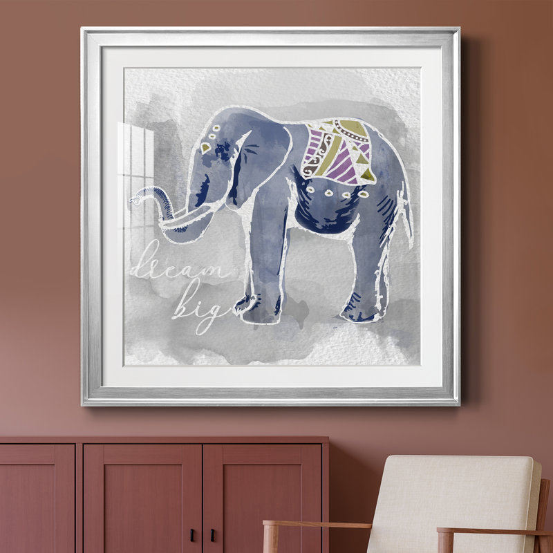 Dream Big - peinture encadrée, Encadrement argenté, H 26,5 po x l 26,5 po x P 1,5 po