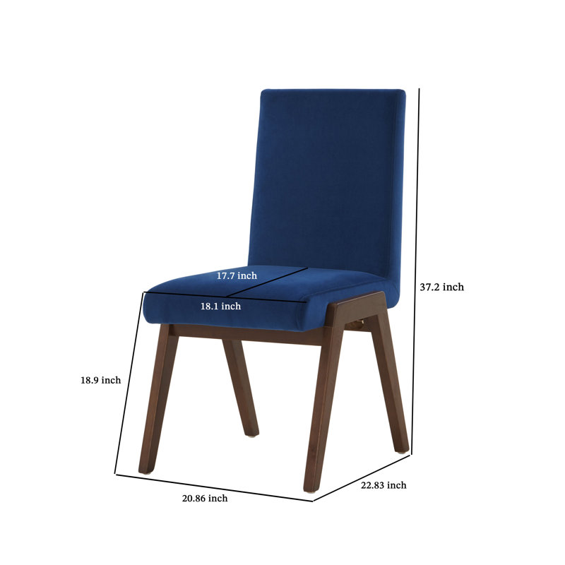 Chaise de salle à manger Martty, Bleu marine