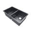 Sinber 32" x 19" Undermount Double Bowl Kitchen Sink with 18 Gauge 304 Stainless Steel Black Finish